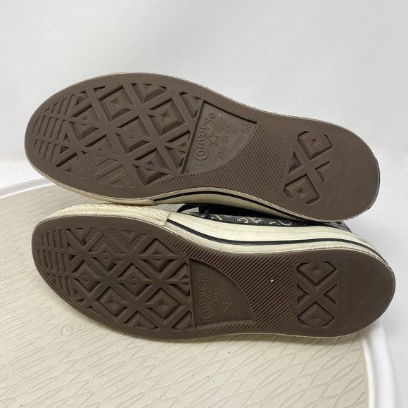 Converse High Tops 7.5 Women Shoes Goretex Sneakers Black Waterproof Spell Out - Picture 8 of 12